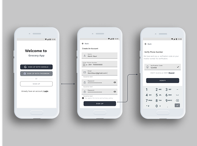 Login|Sign Up Flow app brand clean design minimal typography userflow ux uxdesign uxui wireframe