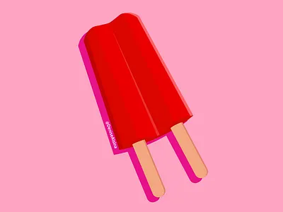 Morocho helado ice crema illustration ilustración polo red rojo vector venezuela