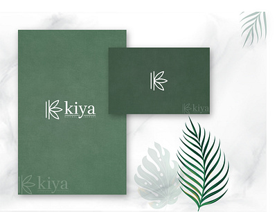 Kiya Natural Therapy beauty product branding design flat illustration logo nature organic