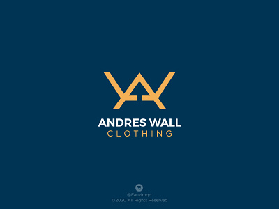 Andres Wall Clothing - Logo Branding Identity carachter cloth logo clothes clothing clothing brand clothing brand logo clothing logo fashion brand logo fashion branding fashion logo letter letter logo logo branding logo branding design logomark logotype mark minimalist t shirt logo type