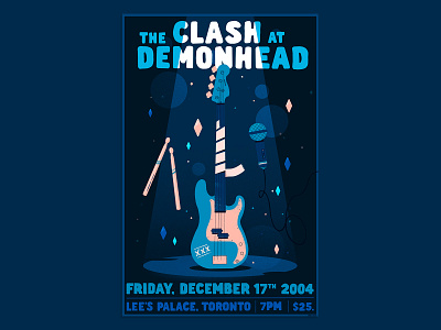 The Clash at Demonhead band gigposter illustration poster procreate scott pilgrim