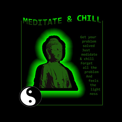 Meditate & Chill apparel apparel design apparel mockup branding design graphic illustration photoshop typogaphy vector