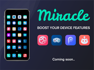 Miracle - an upcoming vibrant theme concept design icon icon design theme ui ui design uxdesign