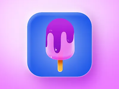 Icon - hyper casual game "Ice Creamz Roll" aso blue game hypercasualgames icecream icon illustration logo marketing design