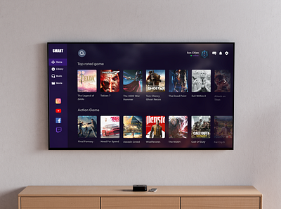 TV Gaming gaming tv ui uiux