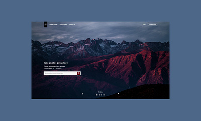 Photography Trip Landing Page dailyui dailyui 003 landingpage minimal web