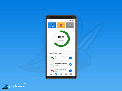 Payhoood App Design app design gain game mobile ui pay payment task trivia ui winner