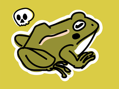 Frog sticker frog frogs illustraion illustration art illustrator sticker stickers