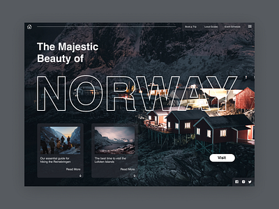 Norway design graphic design landingpage landingpagedesign type ui ux web website