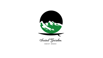 Logo Social Garden guest house branding illustration logo logodesign