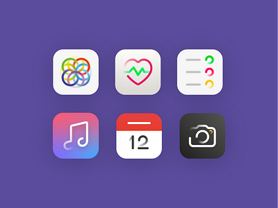 iOS 14 iCon set app art branding freebie icon icons illustration illustrator ios logo simple ui ux