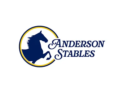 Anderson Stables logo design branding design farm horse horse logo logo typography vector