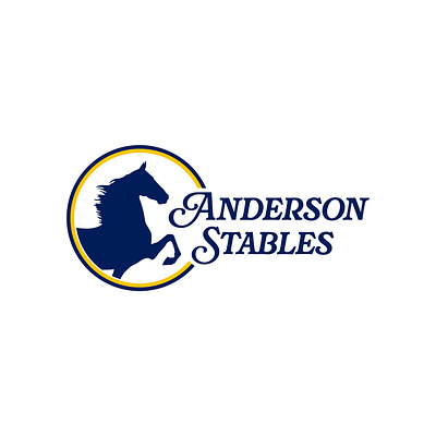 Anderson Stables logo design branding design farm horse horse logo logo typography vector