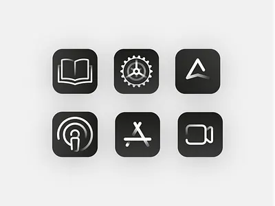 iOS 14 iCon - Dark v2 app apple branding freebie icon icon set icons illustration ios ios14 uidesign