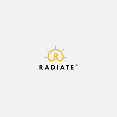 Radiate branding design icon logo radiate sun