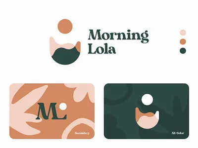 Morning Lola brand branding cactus clay earrings floral flowers green hills icon logo logotype mountains neutral pattern pink serif sun sunrise typogaphy