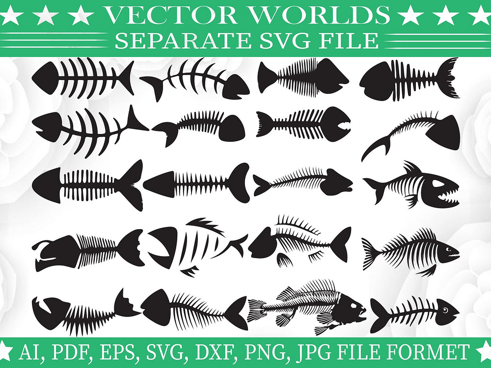 Skeleton Fish Svg, Skeleton,Fish Svg by SetaraAsma on Dribbble