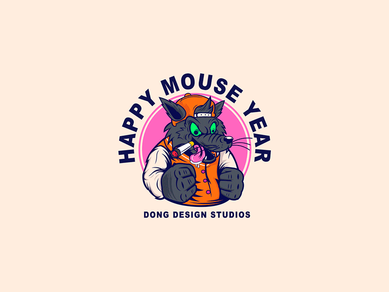 Mouse year animation animation 2d animation design china design gif illustrator logo logodesign mouse