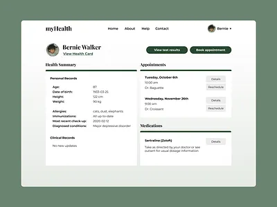 006 User Profile 006 dailyui green profile user