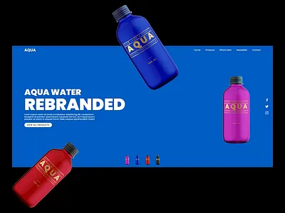 Aqua Mockup Landing Page Website animated animation background branding css design javascript ui ui ux ui desgin ui design uidesign ux ux design web design webdesign website