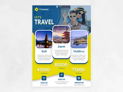 Travel Flyer Design adobe photoshop brouchure brouchure design flyer artwork flyer design flyer template graphic design modern template travel travel flyer design