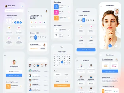 Medical Mobile App clinic doctor app doctor appointment health health app healthcare hospital medical medical app medical care medical design medicine mobile app mobile app design mobile application mobile design mobile ui patient app patients product design