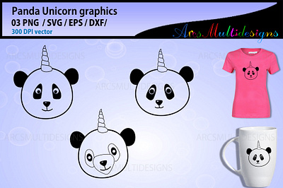 panda unicorn1 clipart graphics illustration panda panda bear panda face panda logo panda outline panda unicorn pandacorn printable silhouette unicorn panda