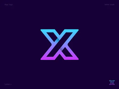 Letter x 3d abstract app icon app logo brand mark branding creative custom letter gradient identity letter logo letter mark letter x logo design minimal modern smooth tech logo