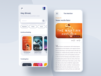 E-book Application adobe adobe photoshop app design book app books cards clean design colors design ebook minimal mobile ui online course social app social media store trending ui ui ux ux