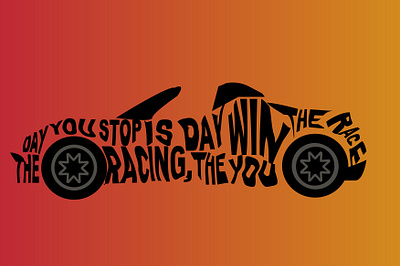 TYPOGRAPHY art car colours design gradients illustration typography