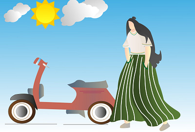 FLAT ILLUSTRATION art colours design fashion flat illustration gradients illustration landscape