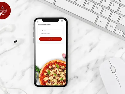 Lets start with Login! android app illustrator ionic ios mobile app photoshop pizza restaurant ui uidesign