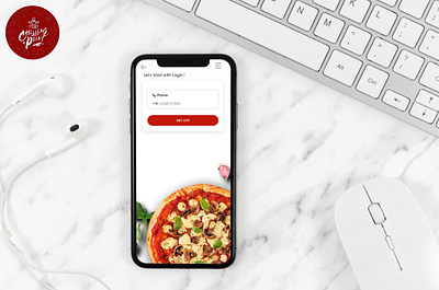 Lets start with Login! android app illustrator ionic ios mobile app photoshop pizza restaurant ui uidesign