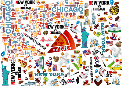 PIZZA BOXING PATTERN art colours design flat illustration icons illustration logo