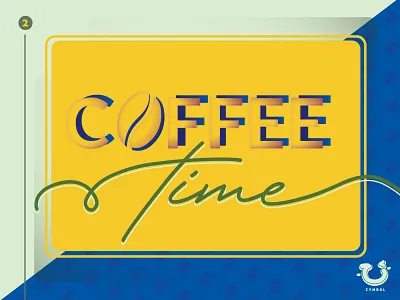 Coffee Time art artwork card design coffee colour palette colourful layout design morden simple template template design typography ui ux