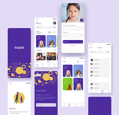 Faces 100daysofdesign app app design daily ui designinspirations education figma illustration ui ux