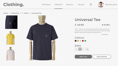 Clothing product page art branding design icon minimal ui ux web website