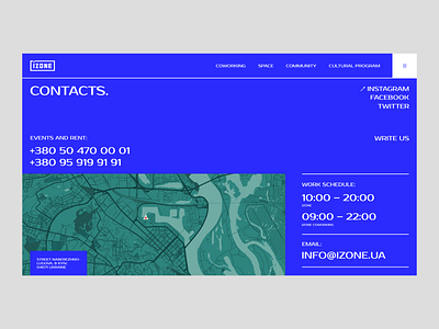 IZONE. Creative Space design typography ui web design