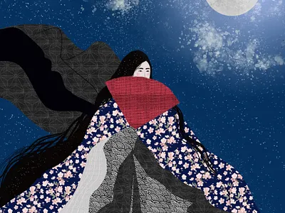 Full Moon design illustration minimal