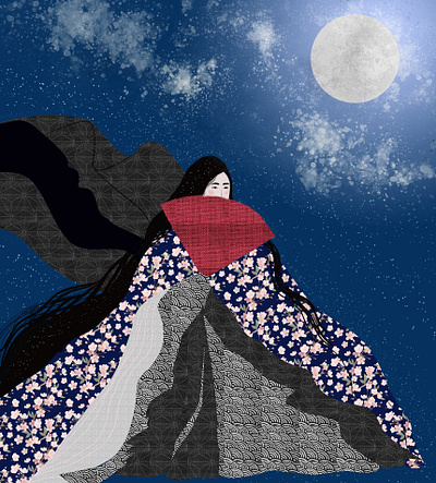 Full Moon design illustration minimal