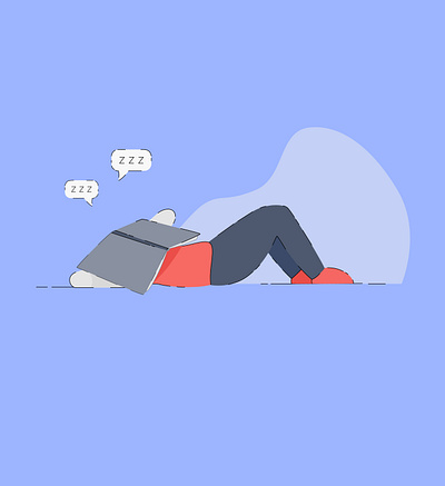 Sleepy head art character clean clean ui flat illustrations flatdesign illustraion lineart minimal sleeping sleeping ui sleepy ui vector