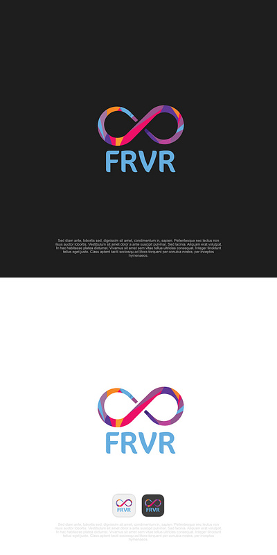 FRVR GAMING branding illustration logo minimal typography vector