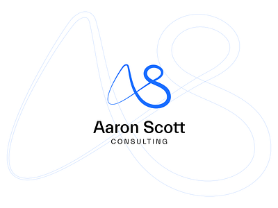 AS Consulting Logo blue branding clean identity logo mark monogram outline symbol