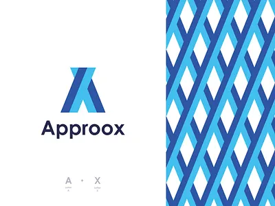 Approox Logo Design a abstract alphabet app logo approox ax ax letter branding identity consulting creative logo cross geometric icon logo logo designer logomaker minimal modern website x
