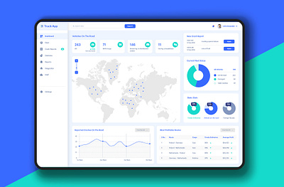 Truck App Fleet Management System app ui dashboad ui ux