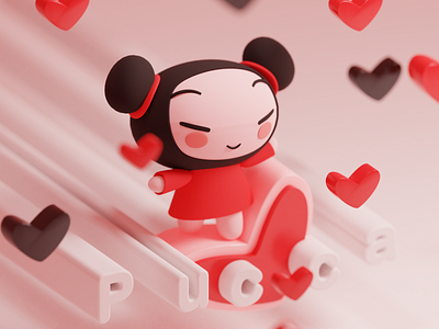 Pucca 3d 3d art 3dart blender blender3d character isometric pucca