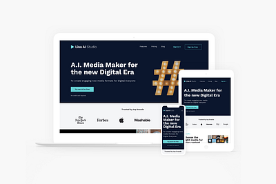 A.I Media Maker landing page responsive design web design