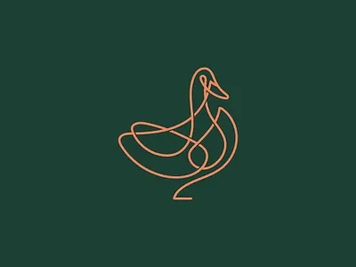Monoline duck brand branding design duck duck logo line logo logotype mark monogram monoline symbol