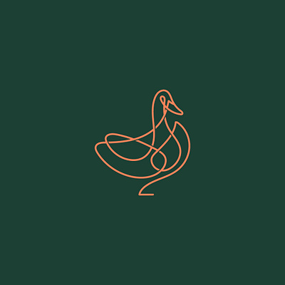 Monoline duck brand branding design duck duck logo line logo logotype mark monogram monoline symbol