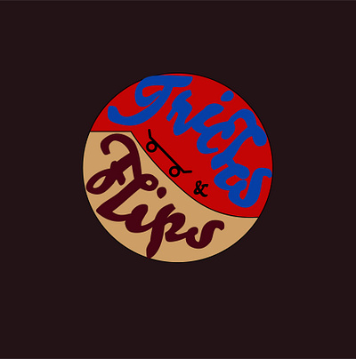 tricks and flips logo 30daylogochallenge art design icon illustrator logo logocore skateboard skateboarding type typography vector